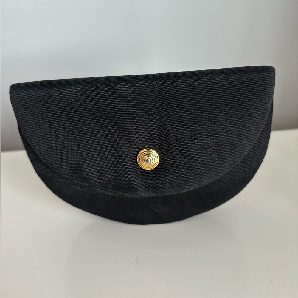 Sothy's Paris Elegant Black Clutch with Gold Accent - Picture 3 of 8